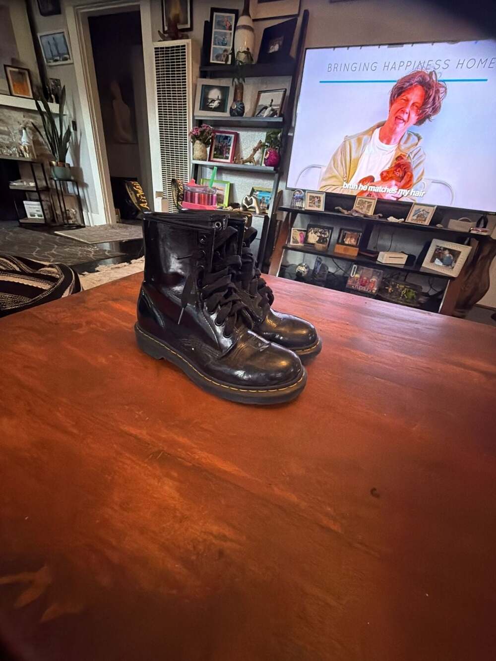 Dr. Martens 1460 YS Patent Leather Boots Black Size 9 US L
